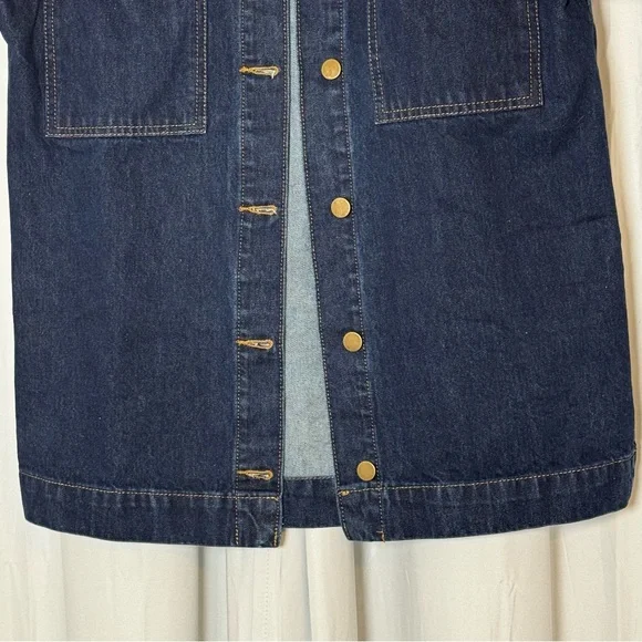 DISSH Felix Denim Shirt Jacket Oversized Short Sleeve Blue Womens Size 4 - Picture 8 of 15